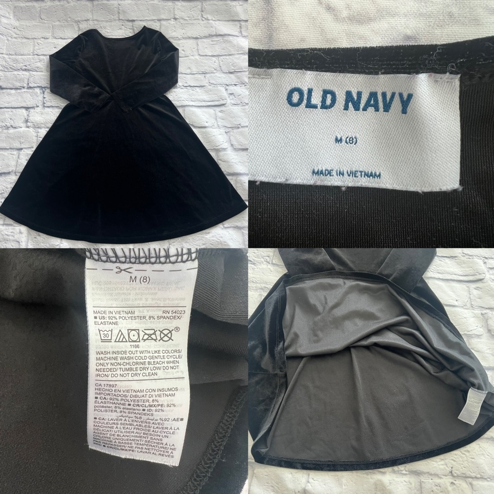 Old Navy Fit & Flare Velvet Dress for Girls SIZE M(8)‎ - Picture 16 of 16